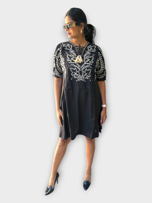 Black Flora Dress