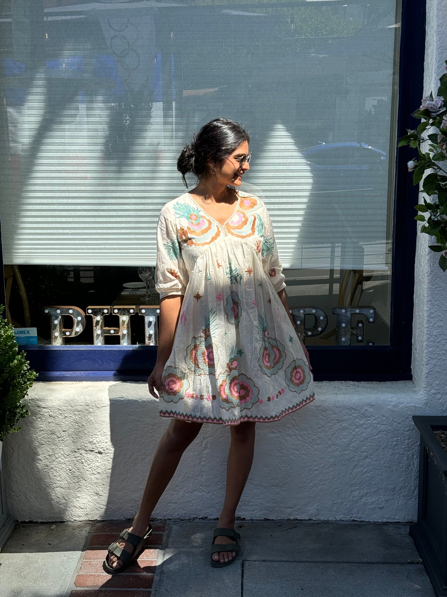 Ivory Blossom Short Dress