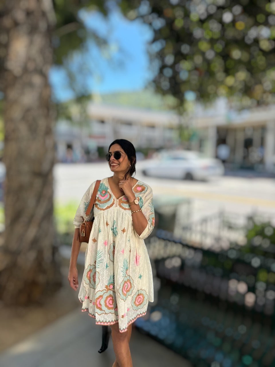 Ivory Blossom Short Dress